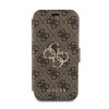 Coque portefeuille Guess 4G Big Metal Logo pour Apple iPhone 15 - Marron 2