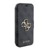 Coque portefeuille Guess 4G Big Metal Logo pour Apple iPhone 15 - Gris 1