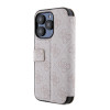 Coque portefeuille Guess 4G Big Metal Logo pour Apple iPhone 15 Pro Max - Rose 2