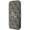 Coque portefeuille Guess 4G Big Metal Logo pour Apple iPhone 16 Plus - Marron 5