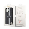 Coque arrière rigide Guess 4G Printed Stripes avec MagSafe pour Apple iPhone 15 - Noir 5