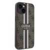 Coque arrière rigide Guess 4G Printed Stripes avec MagSafe pour Apple iPhone 15 - Marron 2