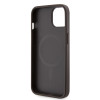 Coque arrière rigide Guess 4G Printed Stripes avec MagSafe pour Apple iPhone 15 - Marron 5