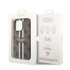 Coque arrière rigide Guess 4G Printed Stripes avec MagSafe pour Apple iPhone 15 Pro - Marron 5
