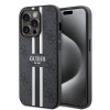 Coque arrière rigide Guess 4G Printed Stripes avec MagSafe pour Apple iPhone 15 Pro Max - Noir 0