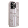 Coque arrière rigide Guess 4G Printed Stripes avec MagSafe pour Apple iPhone 15 Pro - Rose 2