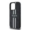 Coque arrière rigide Guess 4G Printed Stripes avec MagSafe pour Apple iPhone 16 Pro - Noir 4