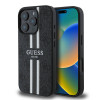Coque arrière rigide Guess 4G Printed Stripes avec MagSafe pour Apple iPhone 16 Pro Max - Noir 0
