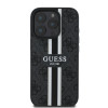 Coque arrière rigide Guess 4G Printed Stripes avec MagSafe pour Apple iPhone 16 Pro Max - Noir 2