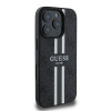 Coque arrière rigide Guess 4G Printed Stripes avec MagSafe pour Apple iPhone 16 Pro Max - Noir 3