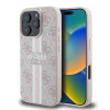 Coque arrière rigide Guess 4G Printed Stripes avec MagSafe pour Apple iPhone 16 Pro - Rose 0
