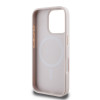 Coque arrière rigide Guess 4G Printed Stripes avec MagSafe pour Apple iPhone 16 Pro - Rose 5