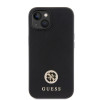 Coque arrière rigide Guess 4G Strass Metal Logo pour Apple iPhone 15 - Noir 1