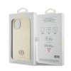 Coque arrière rigide Guess 4G Strass Metal Logo pour Apple iPhone 15 - Or 6