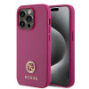Coque arrière rigide Guess 4G Strass Metal Logo pour Apple iPhone 15 Pro - Rose 0