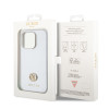 Coque arrière rigide Guess 4G Strass Metal Logo pour Apple iPhone 15 Pro - Argent 5