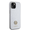 Coque arrière rigide Guess 4G Strass Metal Logo pour Apple iPhone 15 - Argent 3