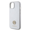 Coque arrière rigide Guess 4G Strass Metal Logo pour Apple iPhone 15 - Argent 4