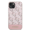 Coque arrière rigide Guess GCube Stripes avec MagSafe pour Apple iPhone 14 - Rose 2