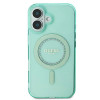 Coque arrière Guess IML Rhinestones avec MagSafe pour Apple iPhone 16 Plus - Vert 1