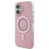 Coque arrière Guess IML Rhinestones avec MagSafe pour Apple iPhone 16 Plus - Rose 2