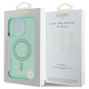 Coque arrière Guess IML Rhinestones avec MagSafe pour Apple iPhone 16 Pro Max - Vert 6