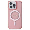 Coque arrière Guess IML Rhinestones avec MagSafe pour Apple iPhone 16 Pro - Rose 2