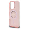 Coque arrière Guess IML Rhinestones avec MagSafe pour Apple iPhone 16 Pro - Rose 4