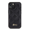 Coque arrière Guess Quilted Puffed Metal Logo pour Apple iPhone 15 - Noir 1