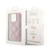 Coque arrière Guess Quilted Puffed Metal Logo pour Apple iPhone 15 Pro Max - Rose 5