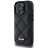 Coque arrière Guess Quilted Puffed Metal Logo pour Apple iPhone 16 Pro - Noir 1