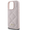Coque arrière Guess Quilted Puffed Metal Logo pour Apple iPhone 16 Pro Max - Rose 4