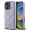 Coque arrière Guess Quilted Puffed Metal Logo pour Apple iPhone 16 Pro Max - Violet 0
