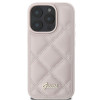 Coque arrière Guess Quilted Puffed Metal Logo pour Apple iPhone 16 Pro - Rose 1
