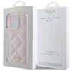 Coque arrière Guess Quilted Puffed Metal Logo pour Apple iPhone 16 Pro - Rose 6