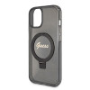 Coque arrière Guess Ring Stand Script Glitter avec MagSafe pour Apple iPhone 15 - Noir 4