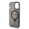 Coque arrière Guess Ring Stand Script Glitter avec MagSafe pour Apple iPhone 15 - Noir 5