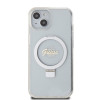 Coque arrière Guess Ring Stand Script Glitter avec MagSafe pour Apple iPhone 15 - Transparent 2