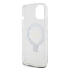 Coque arrière Guess Ring Stand Script Glitter avec MagSafe pour Apple iPhone 15 - Transparent 5