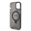 Coque arrière Guess Ring Stand Script Glitter avec MagSafe pour Apple iPhone 15 Plus - Noir 5