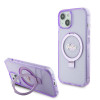 Coque arrière Guess Ring Stand Script Glitter avec MagSafe pour Apple iPhone 15 Plus - Violet 0