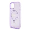 Coque arrière Guess Ring Stand Script Glitter avec MagSafe pour Apple iPhone 15 Plus - Violet 4