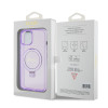 Coque arrière Guess Ring Stand Script Glitter avec MagSafe pour Apple iPhone 15 Plus - Violet 6