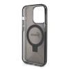 Coque arrière Guess Ring Stand Script Glitter avec MagSafe pour Apple iPhone 15 Pro - Noir 5