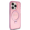 Coque arrière Guess Ring Stand Script Glitter avec MagSafe pour Apple iPhone 15 Pro Max - Rose 3