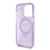 Coque arrière Guess Ring Stand Script Glitter avec MagSafe pour Apple iPhone 15 Pro Max - Violet 5