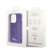 Coque arrière Guess Sequin Script Metal pour Apple iPhone 15 Pro Max - Violet 5