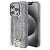Coque arrière Guess Sequin Script Metal pour Apple iPhone 15 Pro Max - Argent 0