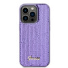 Coque arrière Guess Sequin Script Metal pour Apple iPhone 15 Pro - Violet 1