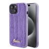 Coque arrière Guess Sequin Script Metal pour Apple iPhone 15 - Violet 0